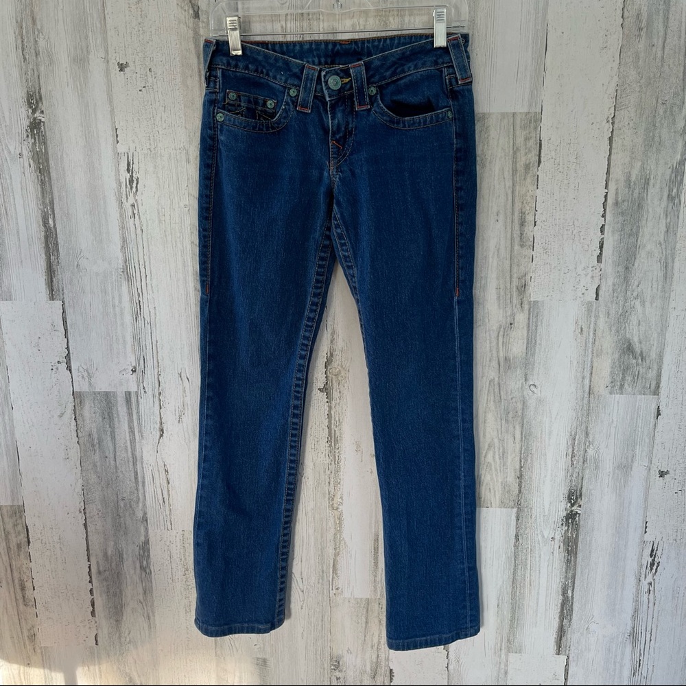 True Religion Women’s Straight Leg Jeans Style Johnny Size 28